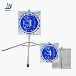 Roll Up Folding Sign - Snow Chains Reflective Tripod Folding Warning Sign